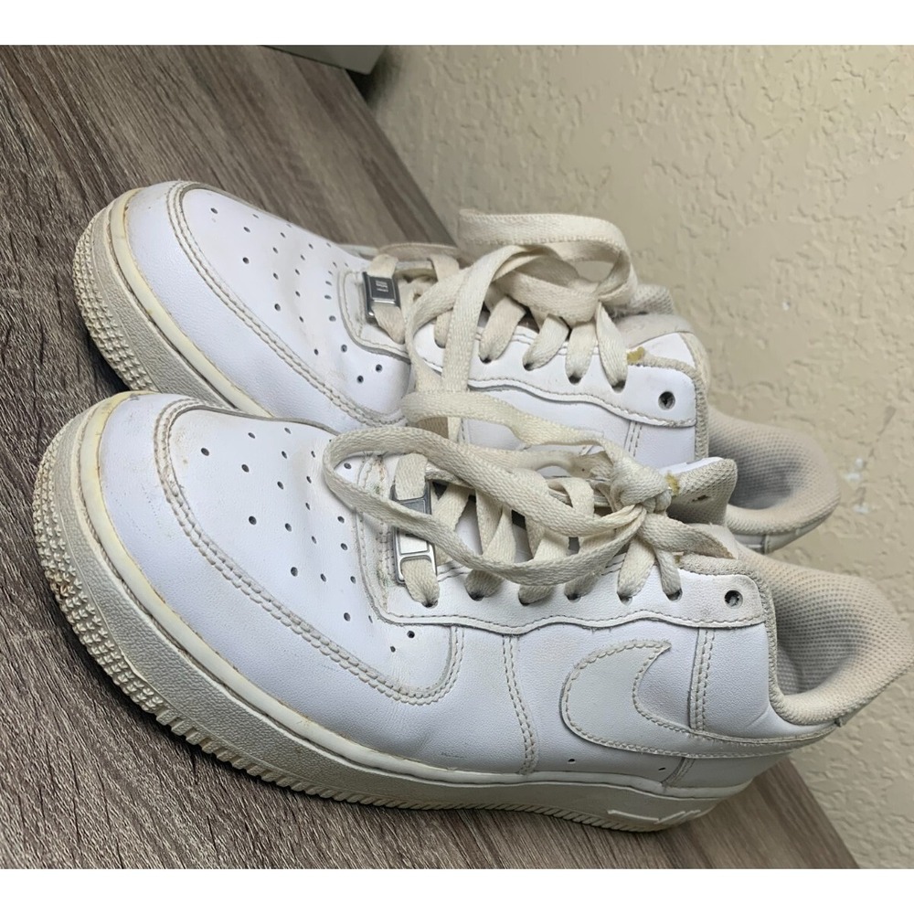 Nike Air Force 1 Womens Size 7.5 Distressed White Sneakers 315115-112 2018